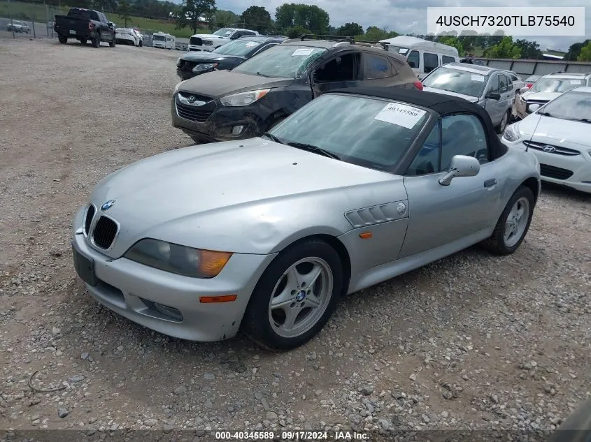 1996 BMW Z3 1.9 VIN: 4USCH7320TLB75540 Lot: 40345589