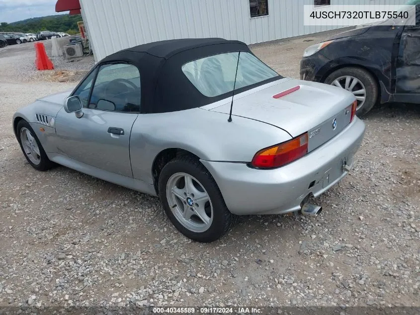 1996 BMW Z3 1.9 VIN: 4USCH7320TLB75540 Lot: 40345589