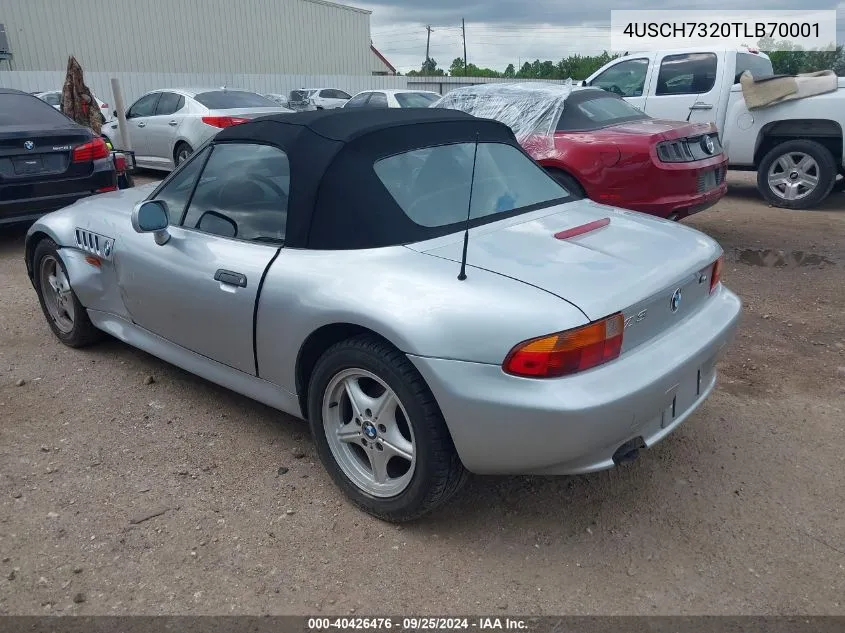 1996 BMW Z3 1.9 VIN: 4USCH7320TLB70001 Lot: 40426476