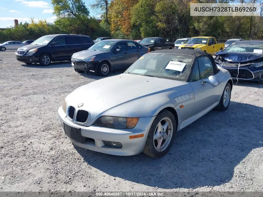 1996 BMW Z3 1.9 VIN: 4USCH7328TLB69260 Lot: 40640087