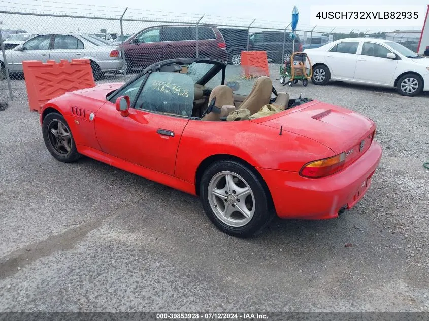 1997 BMW Z3 1.9L Roadster VIN: 4USCH732XVLB82935 Lot: 39853928