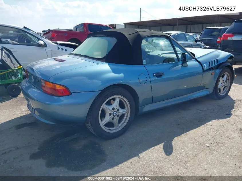 4USCH7326VLB79627 1997 BMW Z3 1.9L Roadster