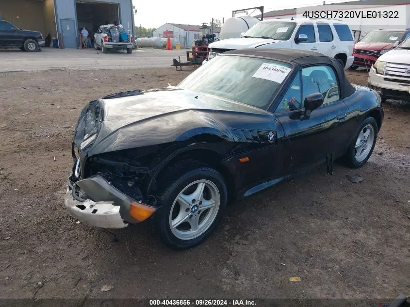 1997 BMW Z3 1.9L Roadster VIN: 4USCH7320VLE01322 Lot: 40436856