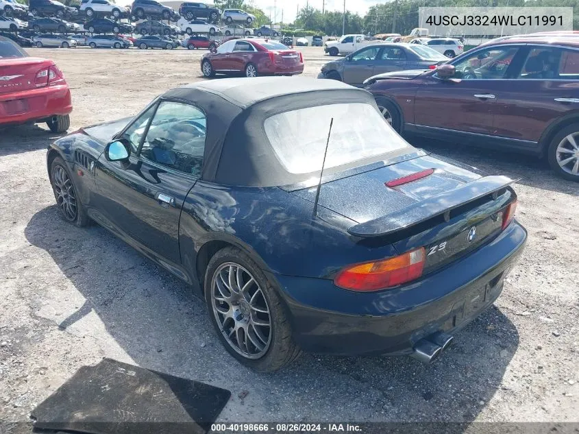 1998 BMW Z3 2.8 VIN: 4USCJ3324WLC11991 Lot: 40198666