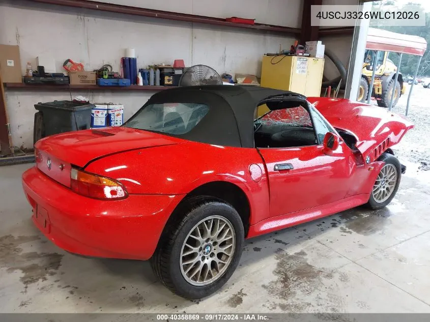 4USCJ3326WLC12026 1998 BMW Z3 2.8