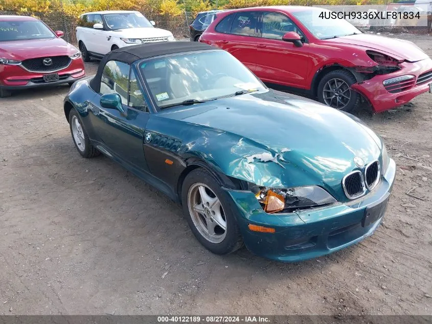 1999 BMW Z3 2.3 VIN: 4USCH9336XLF81834 Lot: 40122189