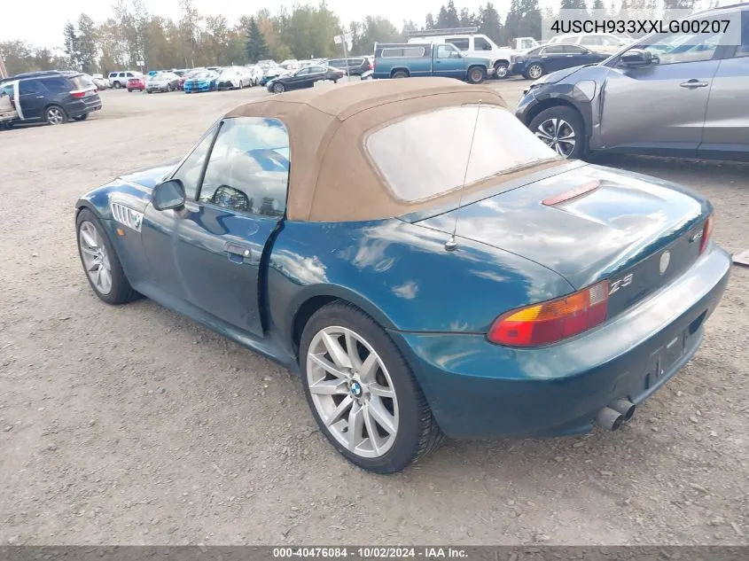 4USCH933XXLG00207 1999 BMW Z3 2.3