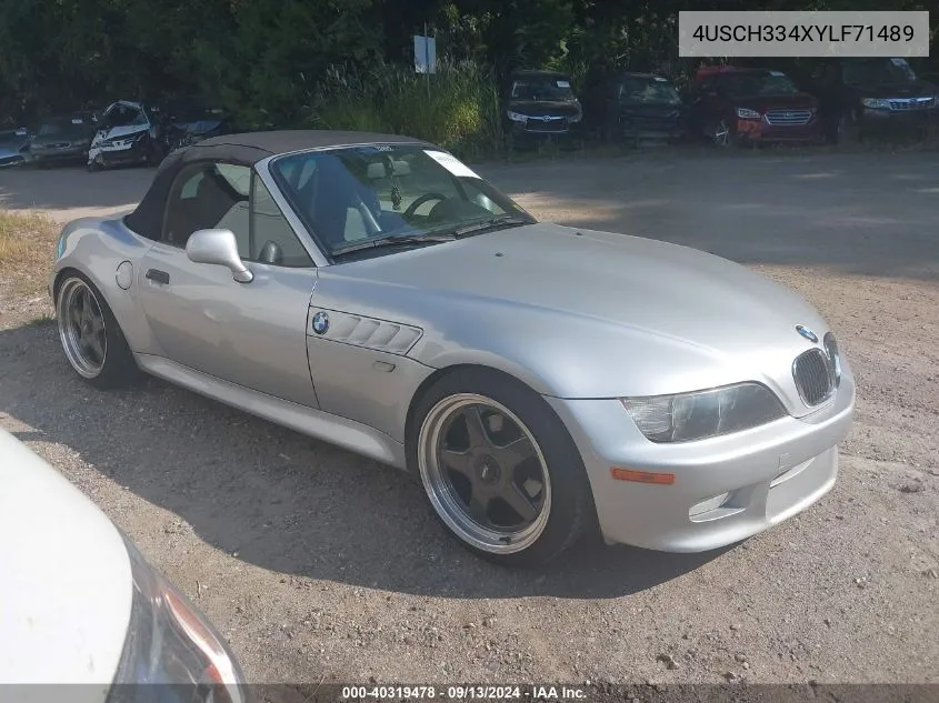 2000 BMW Z3 2.8 VIN: 4USCH334XYLF71489 Lot: 40319478