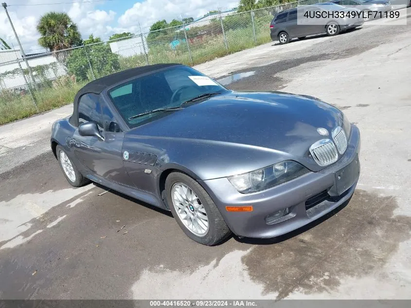 4USCH3349YLF71189 2000 BMW Z3 2.8