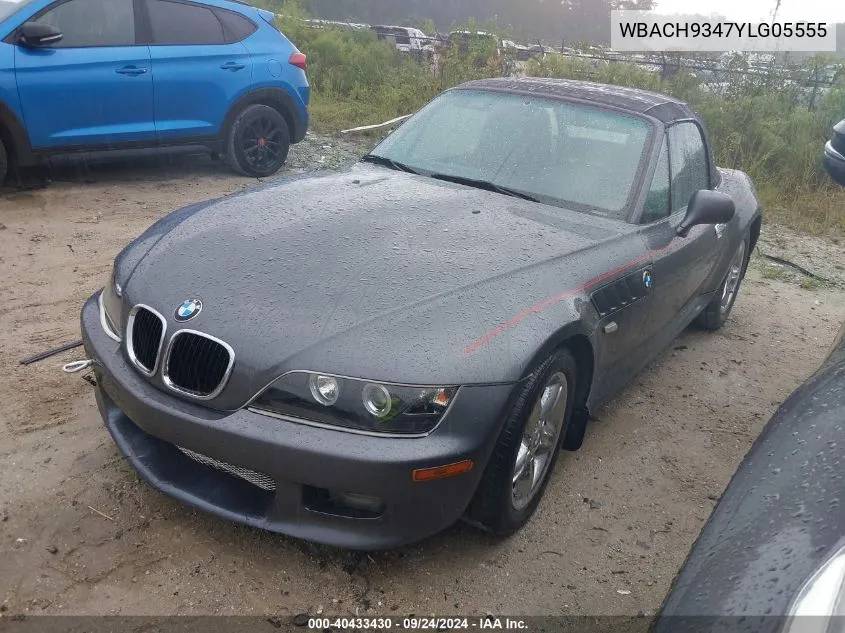 2000 BMW Z3 2.3 VIN: WBACH9347YLG05555 Lot: 40433430