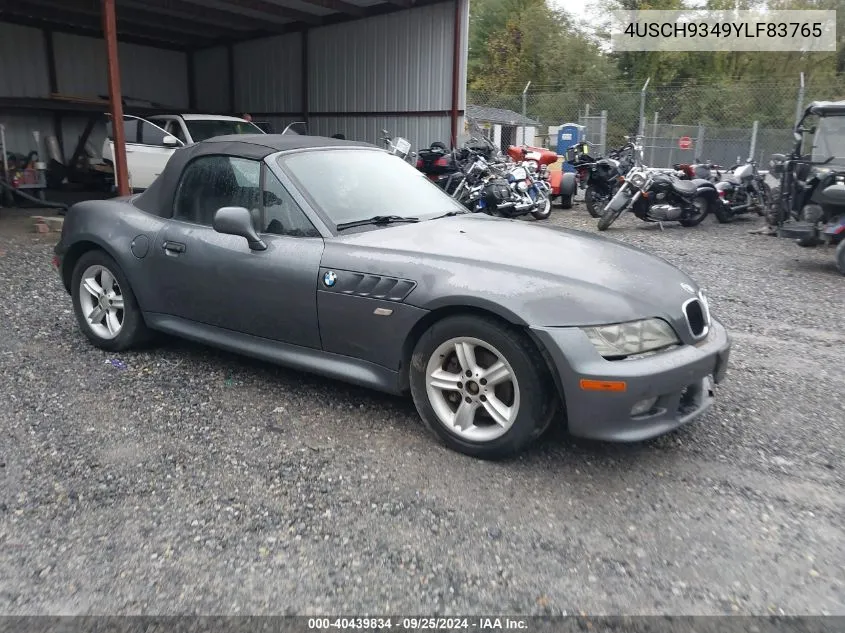 4USCH9349YLF83765 2000 BMW Z3 2.3