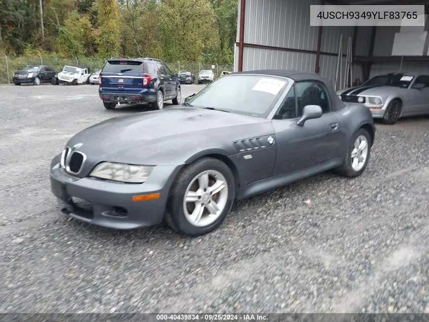 4USCH9349YLF83765 2000 BMW Z3 2.3