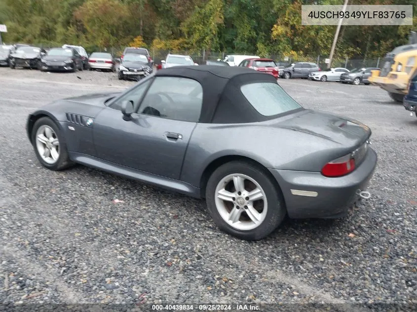 4USCH9349YLF83765 2000 BMW Z3 2.3