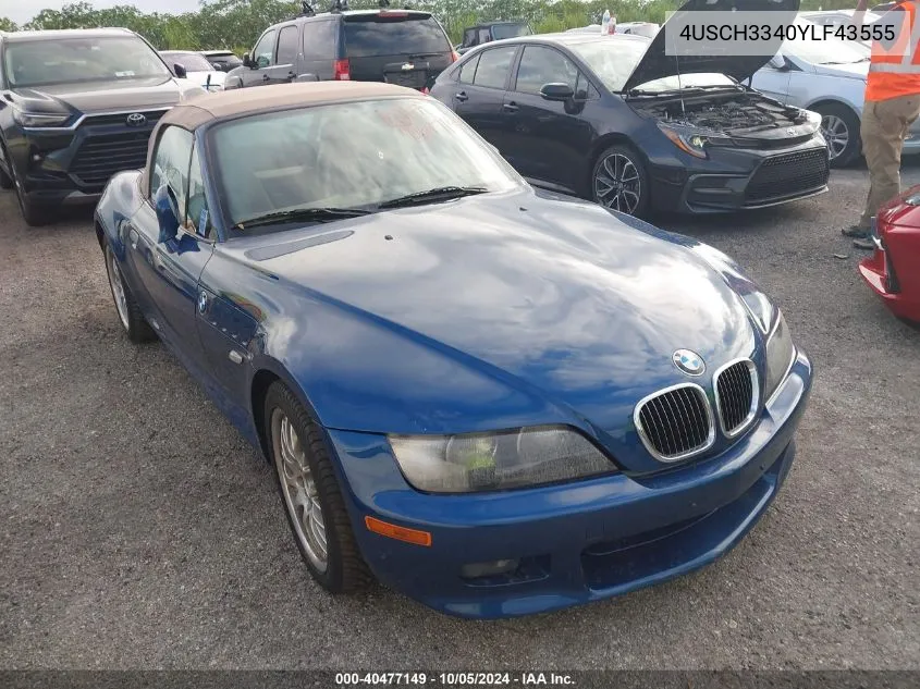 4USCH3340YLF43555 2000 BMW Z3 2.8