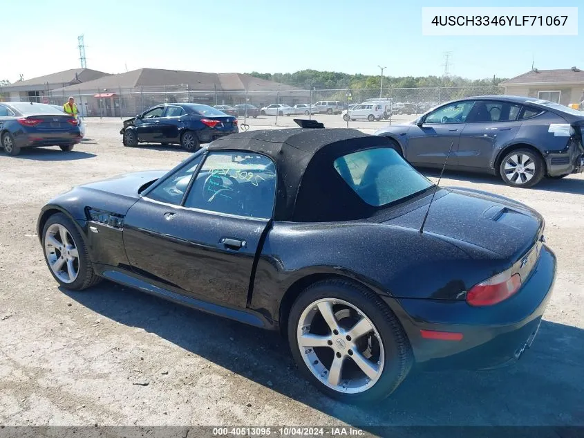 2000 BMW Z3 2.8L VIN: 4USCH3346YLF71067 Lot: 40513095