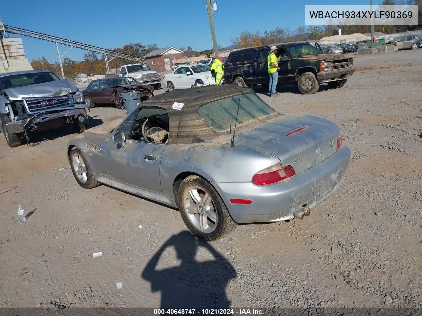 2000 BMW Z3 2.3 VIN: WBACH934XYLF90369 Lot: 40648747