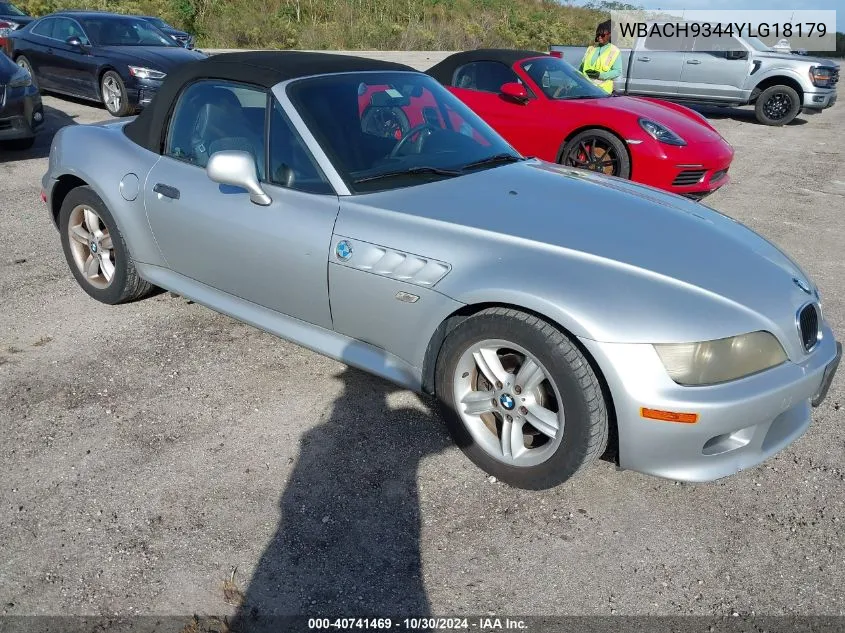 WBACH9344YLG18179 2000 BMW Z3 2.3