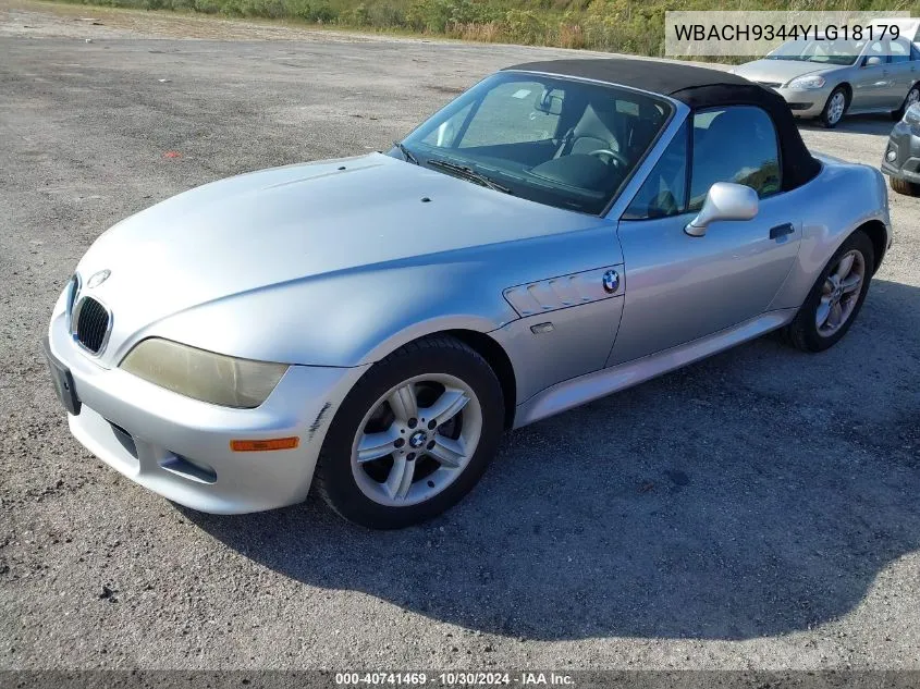 WBACH9344YLG18179 2000 BMW Z3 2.3