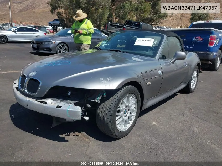 WBACN33471LK47057 2001 BMW Z3 2.5I