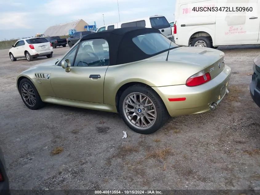 4USCN53472LL50960 2002 BMW Z3 3.0I