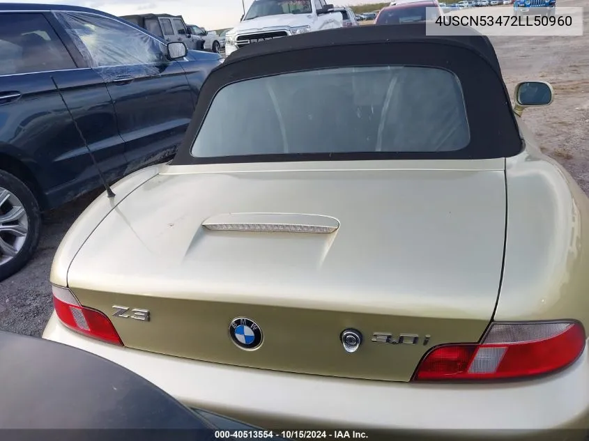 4USCN53472LL50960 2002 BMW Z3 3.0I