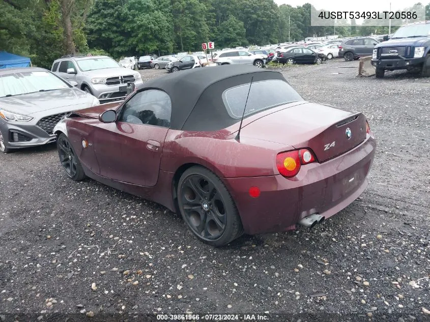 4USBT53493LT20586 2003 BMW Z4 3.0I