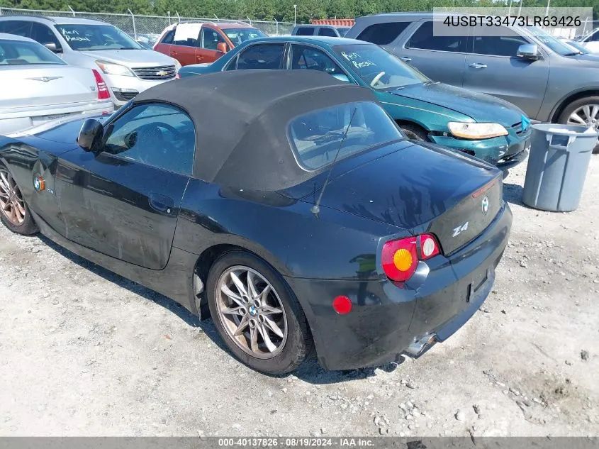 4USBT33473LR63426 2003 BMW Z4 2.5I