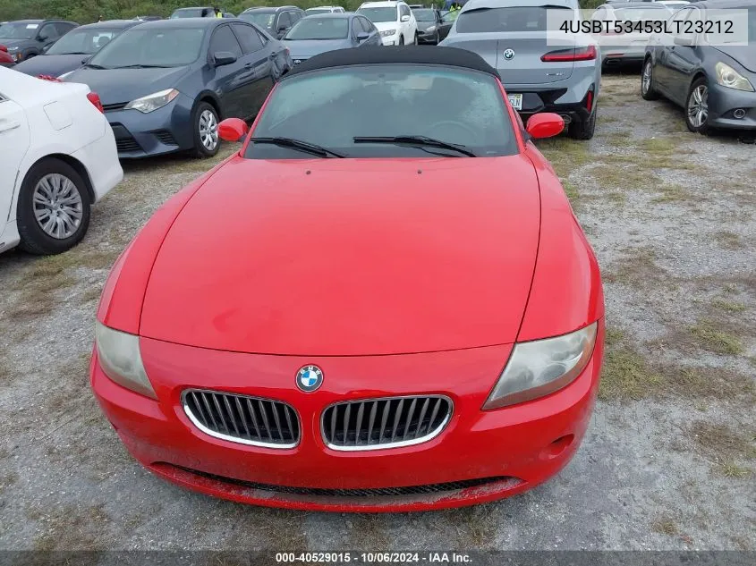 2003 BMW Z4 3.0I VIN: 4USBT53453LT23212 Lot: 40529015