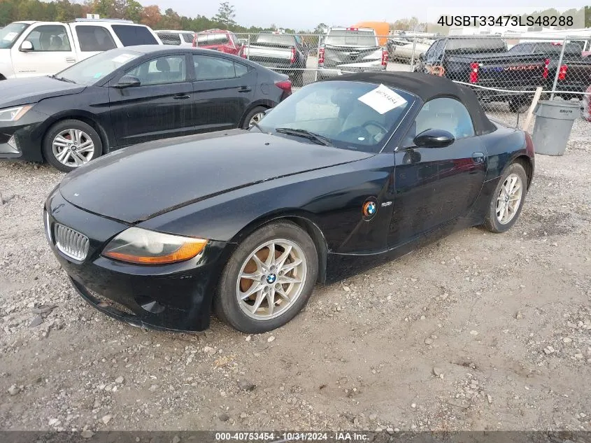 2003 BMW Z4 2.5I VIN: 4USBT33473LS48288 Lot: 40753454