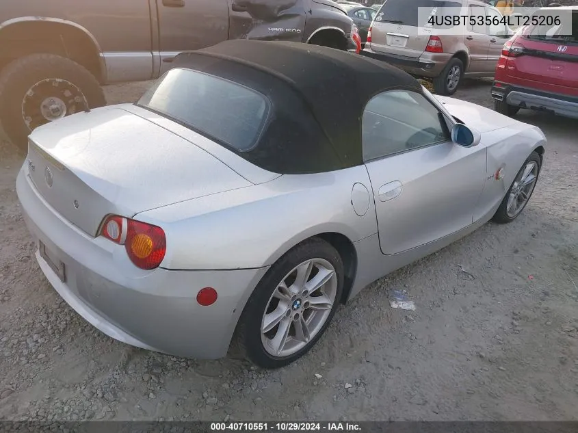 2004 BMW Z4 3.0I VIN: 4USBT53564LT25206 Lot: 40710551