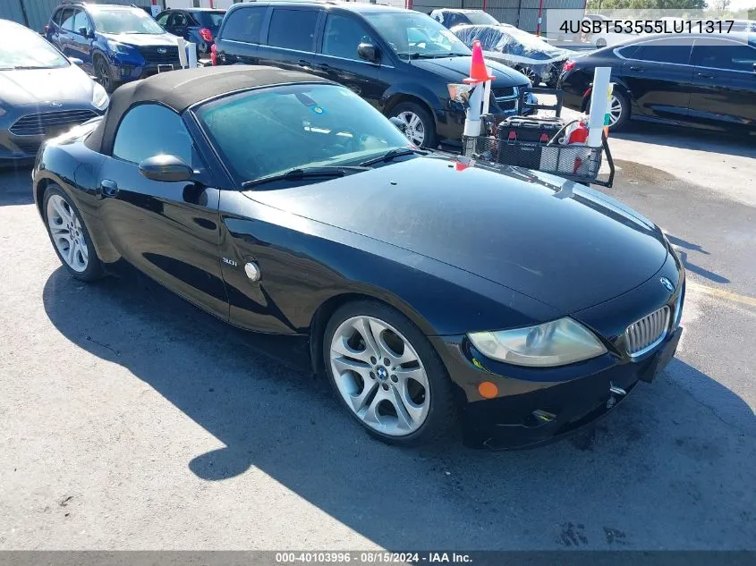 4USBT53555LU11317 2005 BMW Z4 3.0I