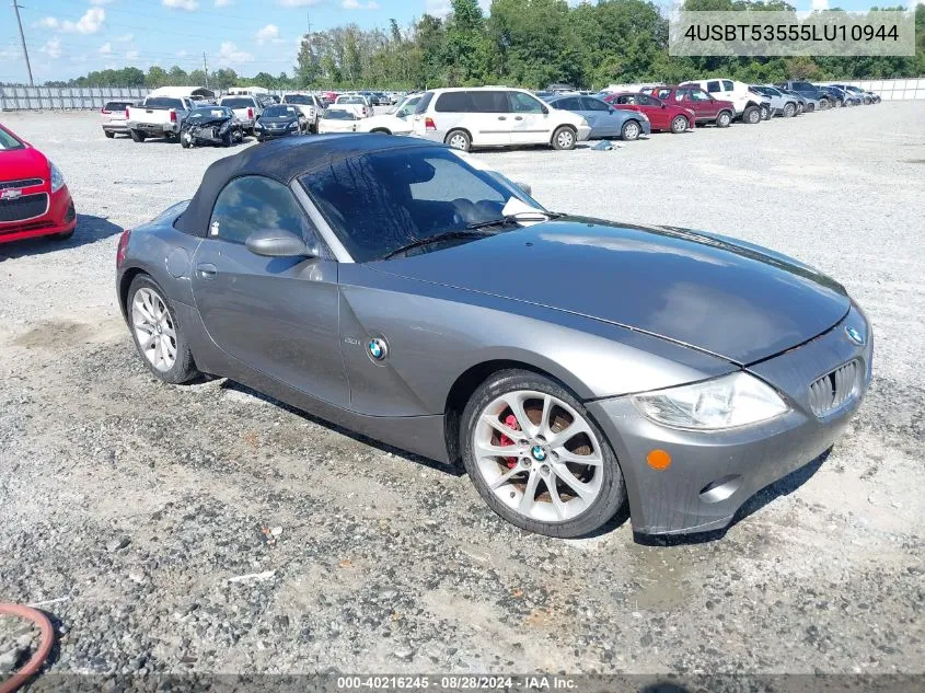 2005 BMW Z4 3.0I VIN: 4USBT53555LU10944 Lot: 40216245