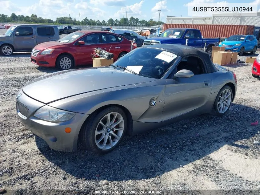 4USBT53555LU10944 2005 BMW Z4 3.0I