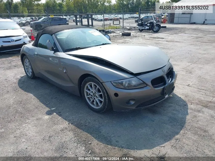 4USBT33515LS55202 2005 BMW Z4 2.5