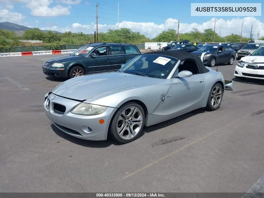 2005 BMW Z4 3.0I VIN: 4USBT53585LU09528 Lot: 40333900