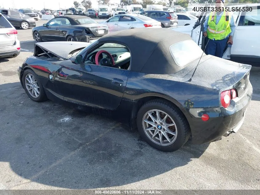 2005 BMW Z4 2.5I VIN: 4USBT33515LS56530 Lot: 40820606