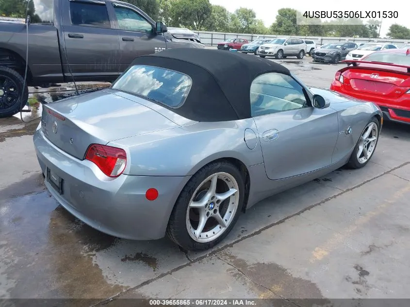 2006 BMW Z4 3.0Si VIN: 4USBU53506LX01530 Lot: 39655865