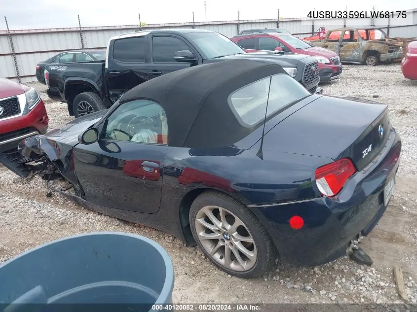 2006 BMW Z4 3.0I VIN: 4USBU33596LW68175 Lot: 40120082