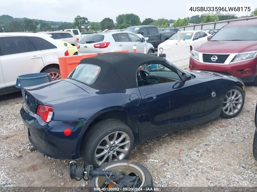 2006 BMW Z4 3.0I VIN: 4USBU33596LW68175 Lot: 40120082