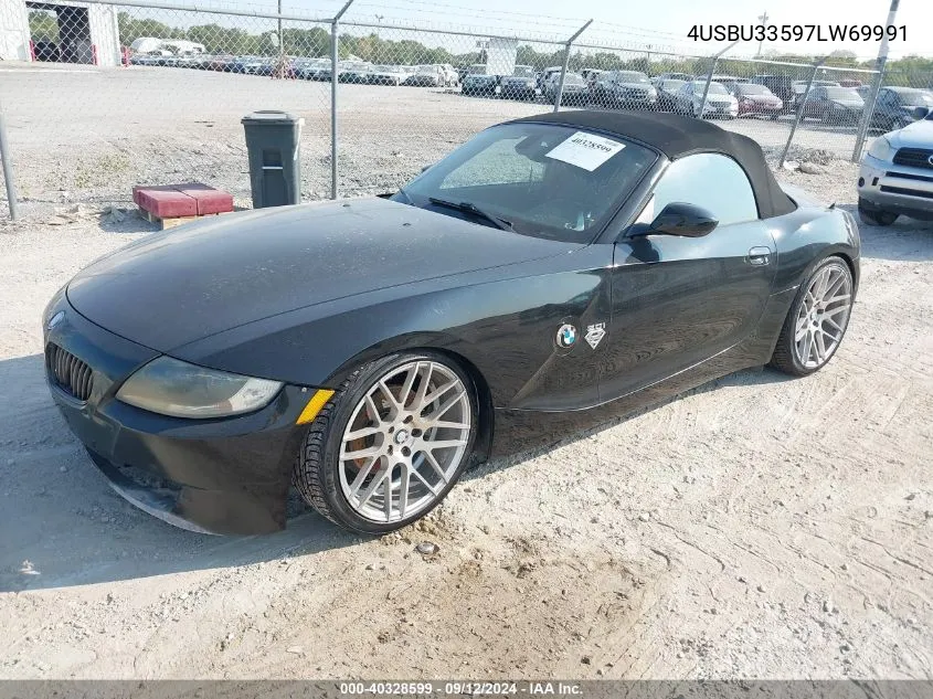 2007 BMW Z4 3.0I VIN: 4USBU33597LW69991 Lot: 40328599