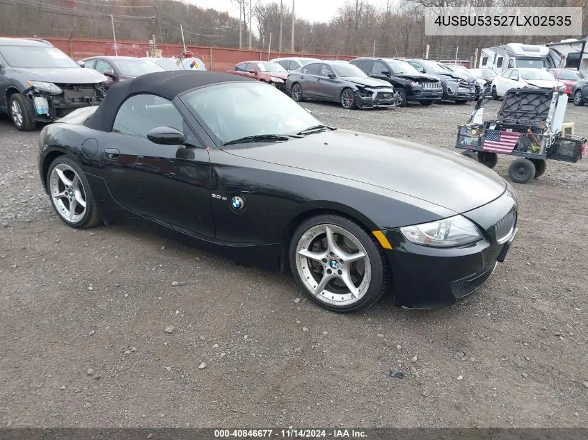 2007 BMW Z4 3.0Si VIN: 4USBU53527LX02535 Lot: 40846677