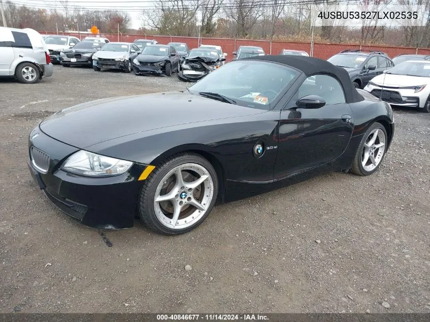 2007 BMW Z4 3.0Si VIN: 4USBU53527LX02535 Lot: 40846677