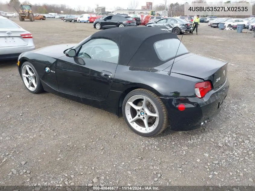 2007 BMW Z4 3.0Si VIN: 4USBU53527LX02535 Lot: 40846677