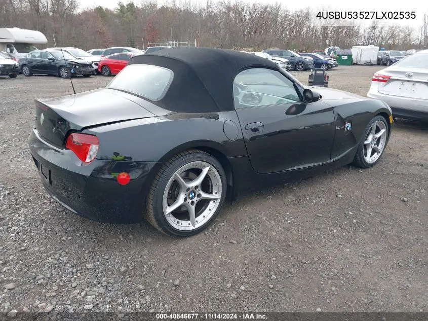 2007 BMW Z4 3.0Si VIN: 4USBU53527LX02535 Lot: 40846677