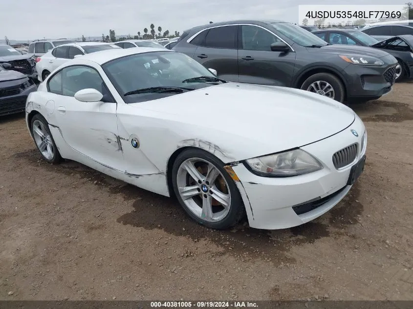 4USDU53548LF77969 2008 BMW Z4 3.0Si