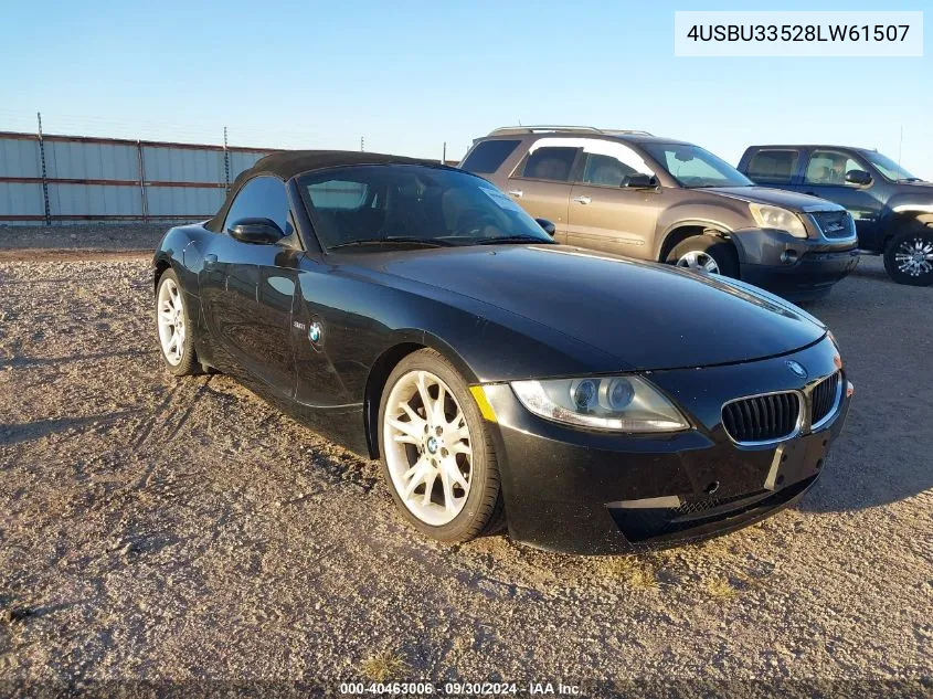 2008 BMW Z4 3.0 VIN: 4USBU33528LW61507 Lot: 40463006