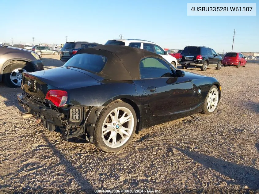 2008 BMW Z4 3.0 VIN: 4USBU33528LW61507 Lot: 40463006