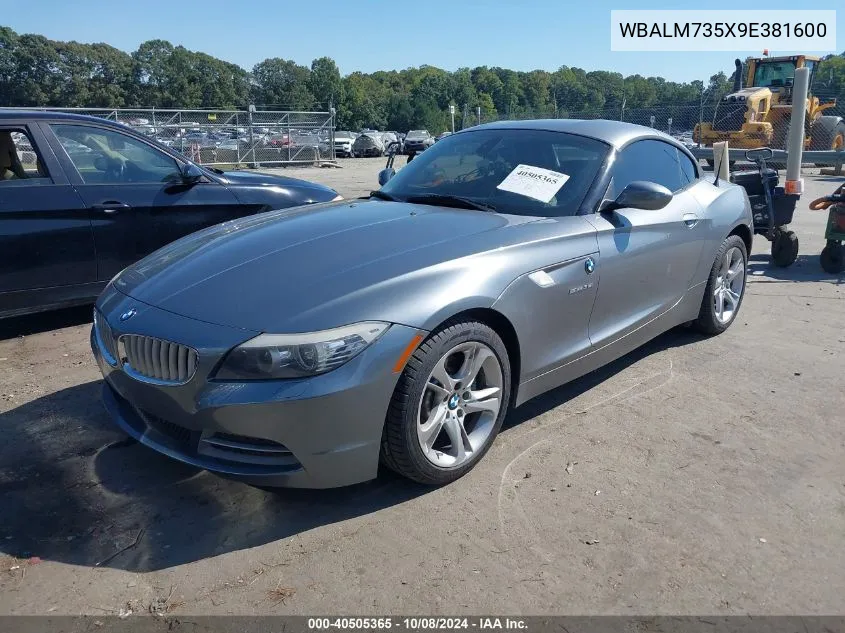 WBALM735X9E381600 2009 BMW Z4 Sdrive35I