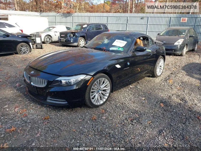 2011 BMW Z4 Sdrive35I VIN: WBALM7C59BE384378 Lot: 40750191