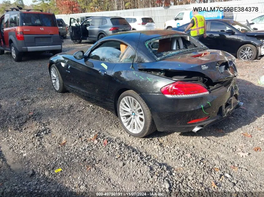 2011 BMW Z4 Sdrive35I VIN: WBALM7C59BE384378 Lot: 40750191